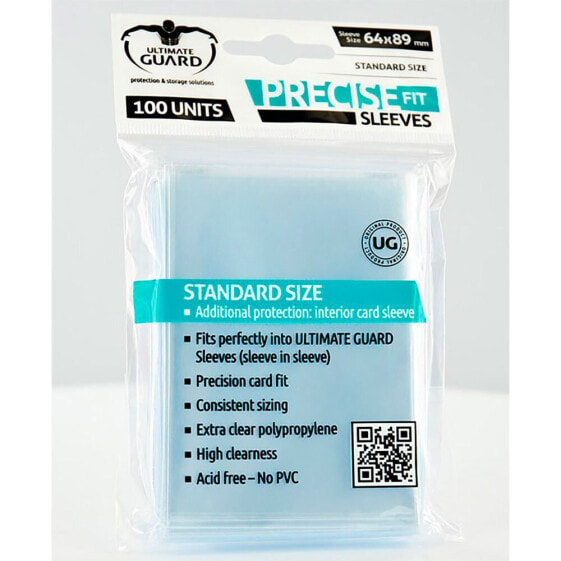 ULTIMATE GUARD Precise Fit soft trading cards sleeves 100 units 64x89 mm