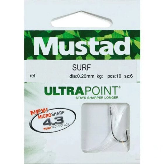 MUSTAD Surf 10001NP BN tied hook