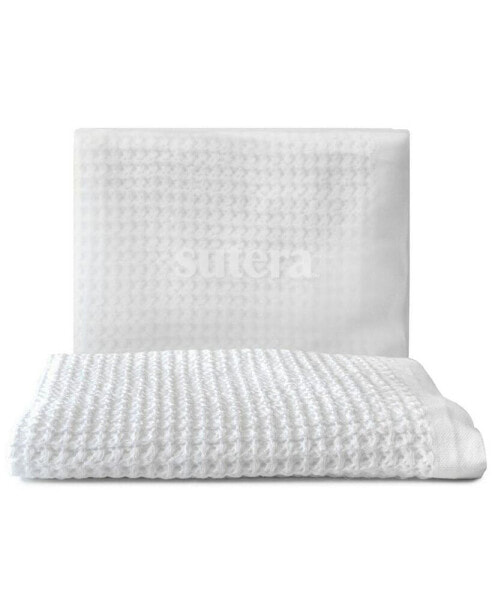 Полотенце для ванной Sutera серебристая нить - белое