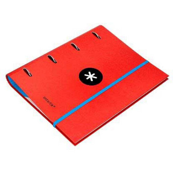 ANTARTIK Folder with replacement A4 square 5 mm lined 4 rings 40 mm round