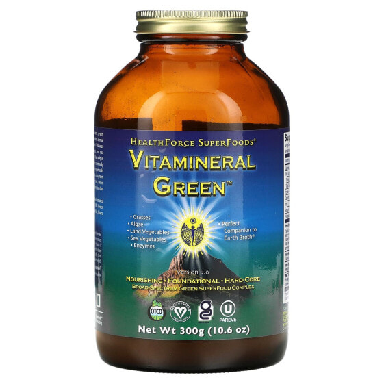 Витаминно-минеральный зеленый HealthForce Superfoods Vitamineral Green, Version 5.6, 17.6 унций (500 г)