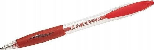 Bic BIC Atlantis Classic, Clip, Twist retractable ballpoint pen, Red, 12 pc(s), Medium