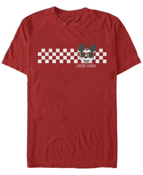 Men's Mickey Checkers Short Sleeve Crew T-shirt