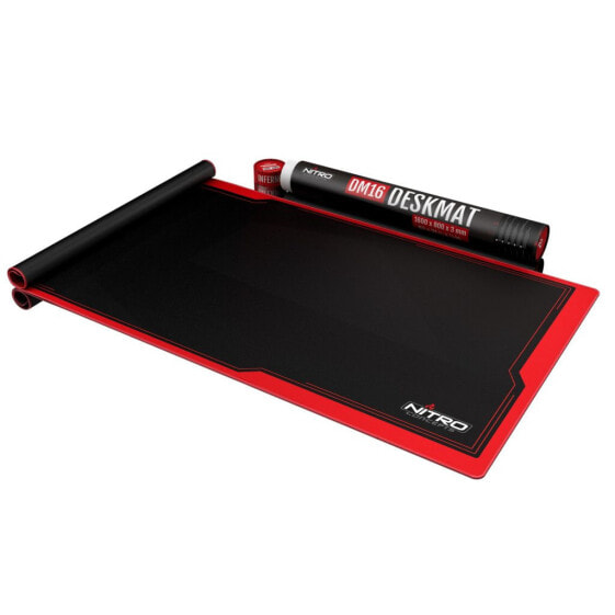 Pro Gamersware DM16 - Black - Red - Monochromatic - Fabric - Rubber - Gaming mouse pad