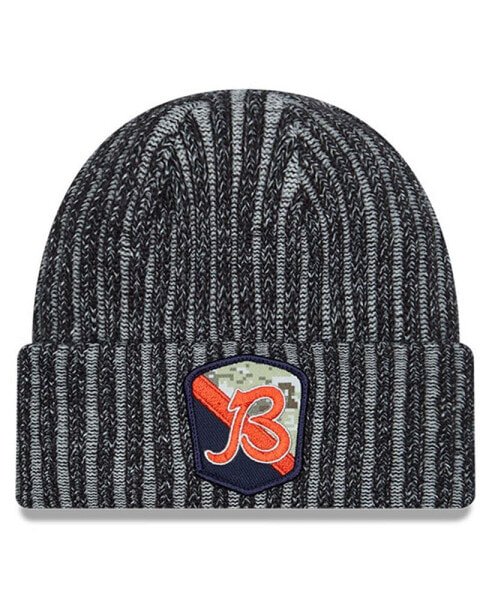 Men's Black Chicago Bears 2023 Salute To Service Cuffed Knit Hat