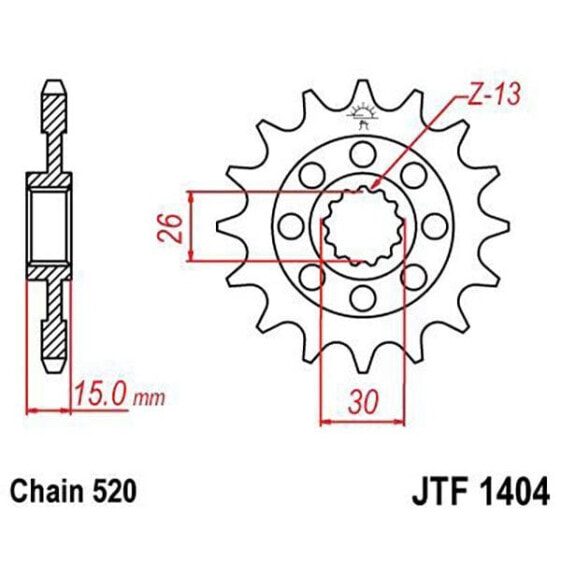 Звезда переднего звезда JT Sprockets 520 JTF1404.17 из стали