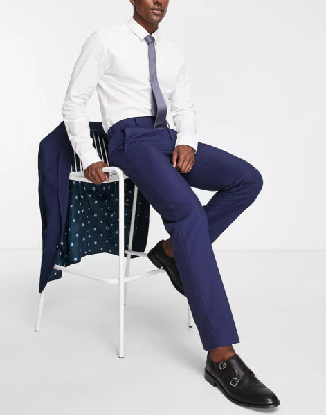 Ben Sherman suit trousers in dark navy