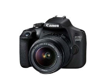 Canon EOS 2000D Kit - SLR Camera - 24.1 MP CMOS - Display: 7.62 cm/3" TFT - Black