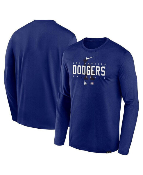 Men's Royal Los Angeles Dodgers Authentic Collection Team Logo Legend Performance Long Sleeve T-shirt