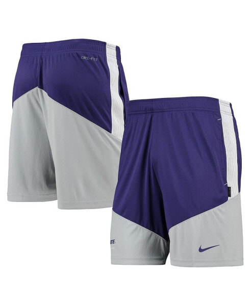 Men's Purple, Gray Kansas State Wildcats Performance Player Shorts