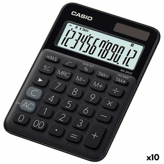 Калькулятор настольный CASIO MS-20UC 2,3 х 10,5 х 14,95 см Чёрный (10 штук)