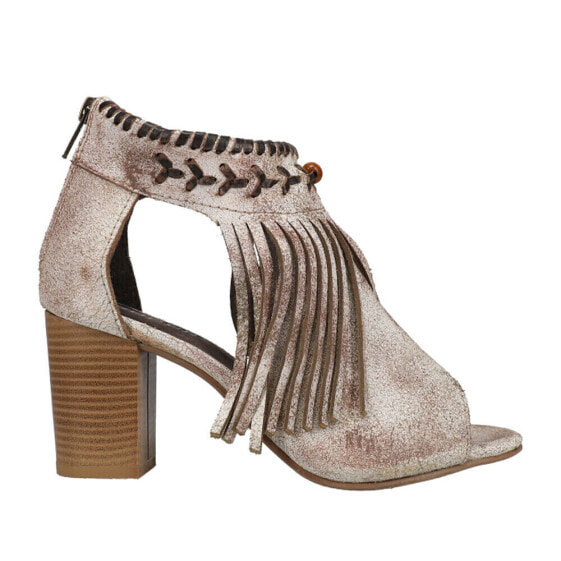 Roper Bettina Fringe Shootie Pumps Womens Beige Dress Casual 09-021-0946-1292