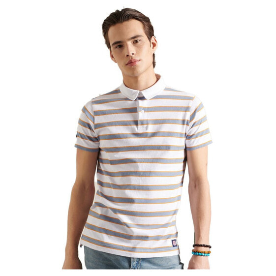 SUPERDRY Academy Stripe short sleeve polo