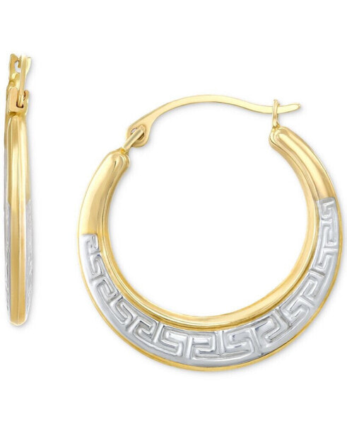 Серьги Macy's Greek Key Hoop  Gold