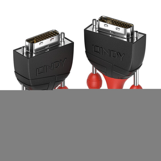 Lindy 0.5m DVI-D Dual Link cable - Black Line - 0.5 m - DVI-D - DVI-D - Male - Male - Black