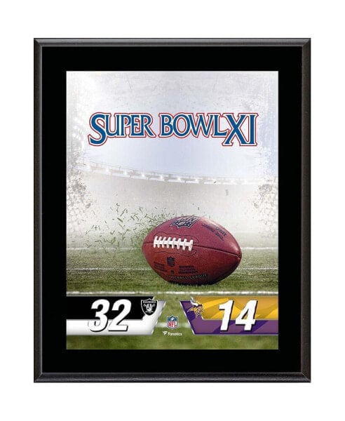 Las Vegas Raiders vs. Minnesota Vikings Super Bowl XI 10.5" x 13" Sublimated Plaque
