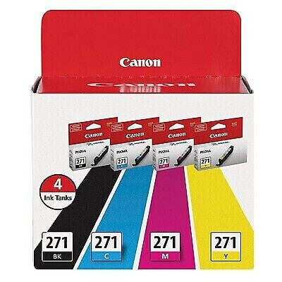 Canon 271 Black, C/M/Y 4pk Combo Ink Cartridges - Black, Cyan, Magenta, Yellow