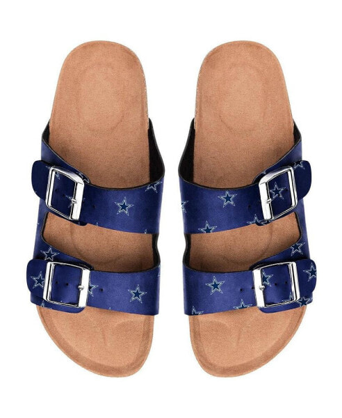 Women's Dallas Cowboys Mini Print Double Buckle Sandal