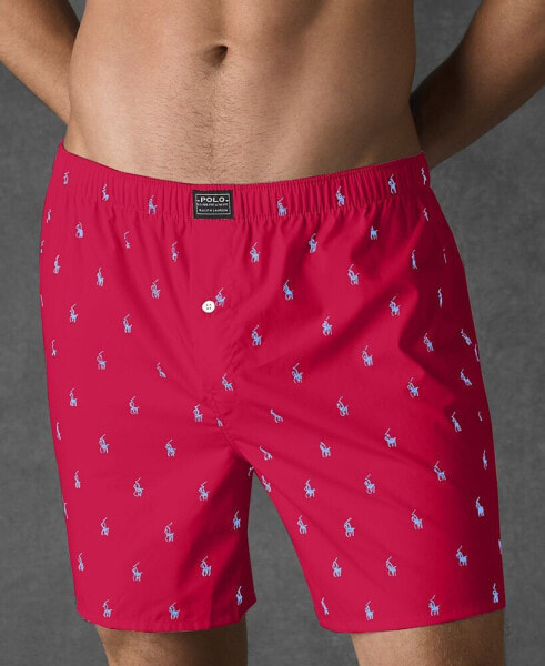 Men's Underwear, Allover Pony Woven Boxers