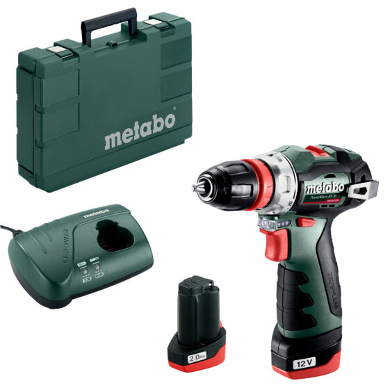 Metabo Akku-Bohrschrauber PowerMaxx BS BL Q 2x 2,0 Ah + Lader im Koffer