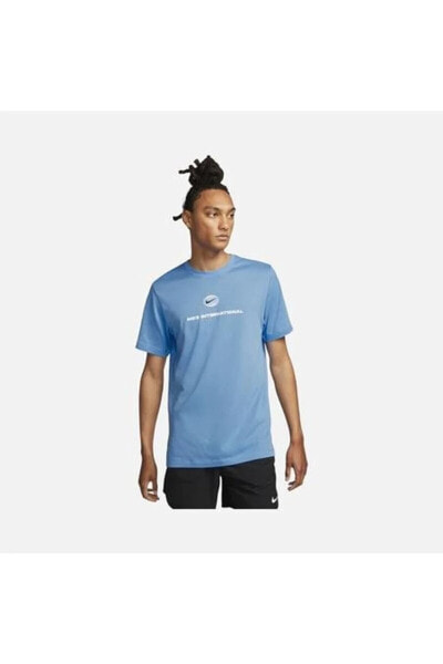 Mavi Nike Dri-Fit Heritage Running Short-Sleeve Erkek Tişört DM5439-412