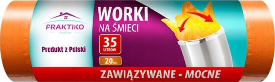 Praktiko Worki na śmieci wiązane 35 L 20 szt.