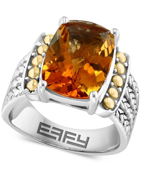 EFFY® Citrine Statement Ring (6-1/6 ct. t.w.) Ring in Sterling Silver & 18k Gold-Plate