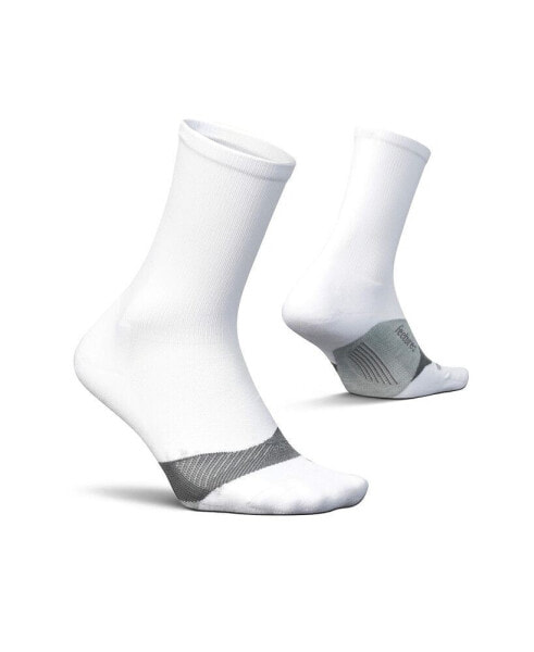 Men's Elite Light Cushion Mini Crew Sock - Sport Sock with Targeted Compression - Large