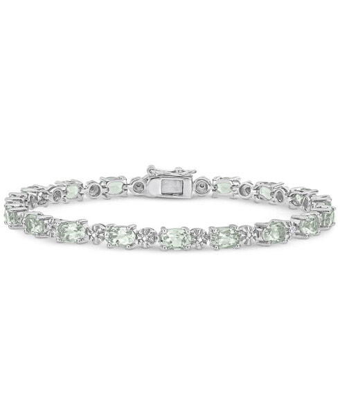 Браслет Macy's Green Quartz & Diamond Link.