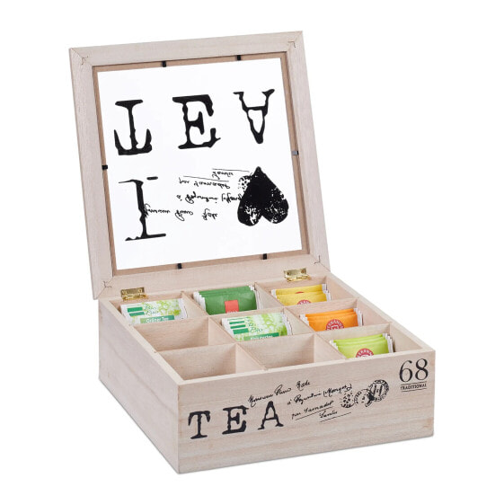 Teebox mit 9 Fächern
