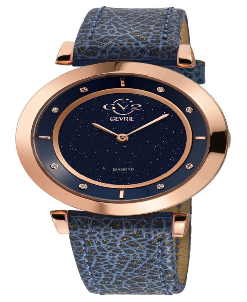Часы Gevril Lombardy Blue Leather 36mm