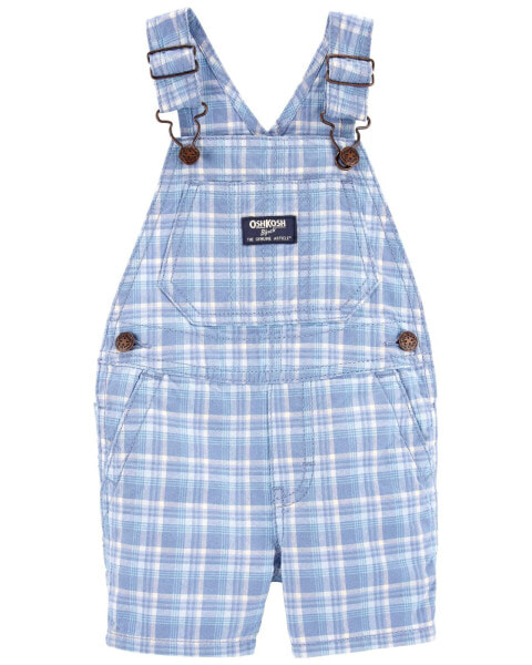 Baby Plaid Shortalls 18M