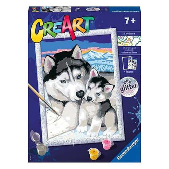 RAVENSBURGER Creart Serie D Classic Siberian Huskies Painting Game