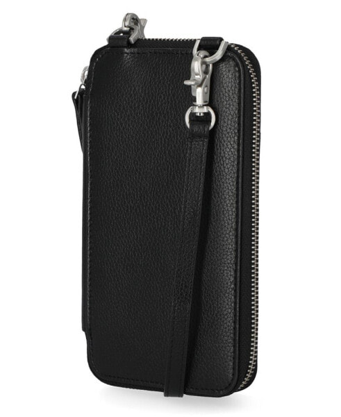 RFID Leather Phone Crossbody Wallet Bag