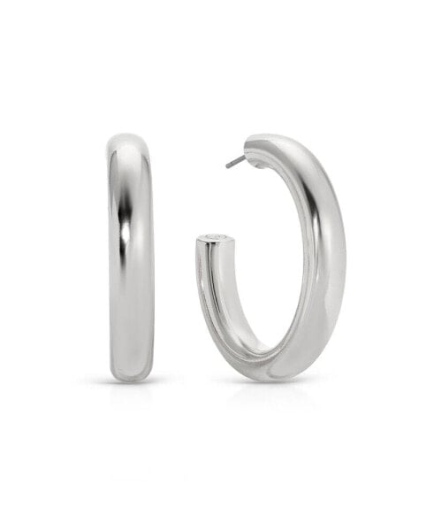 Medium Thick Classic Hoop Earrings