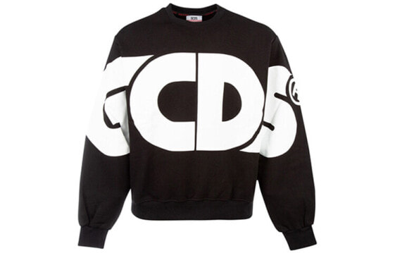 GCDS 内抓绒超大Logo宽松长袖套头加绒卫衣 冬季 男女同款 黑色 / Худи GCDS Logo FW20M020013-02