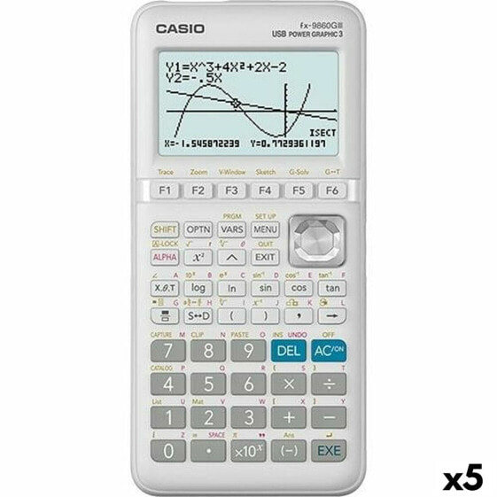 Калькулятор графический CASIO FX-9860G II Белый (5 штук)