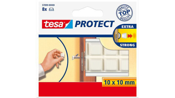 Tesa Protection buffers - White - Monotone - 1 cm - 10 mm - 8 pc(s)