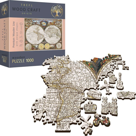 Пазл деревянный 1000 элементов Античная карта мира от Trefl
