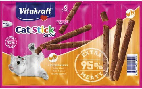 Vitakraft Cat Stick сухой корм для кошек 36 g Ягненок, Индейка 23846