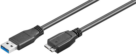 Wentronic USB 3.0 SuperSpeed Cable - 1.8 m - Black - 1.8 m - USB A - Micro-USB A - USB 3.2 Gen 1 (3.1 Gen 1) - 625 Mbit/s - Black