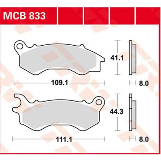 TRW Ec-Organic Scooter Honda NHX 110 Elite 10 Front Brake Pads