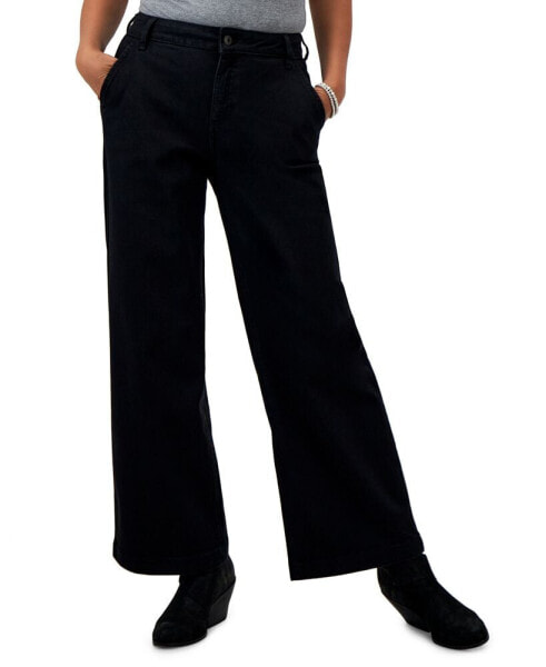 Petite High-Rise Wide-Leg Jeans, Created for Macy's