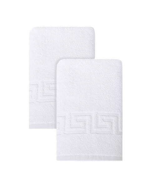 Milos Greek Key 100% Turkish Cotton Hand Towel, 16" x 30"