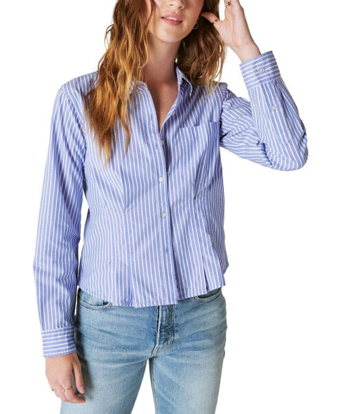Women's Button-Front Corset Shirt