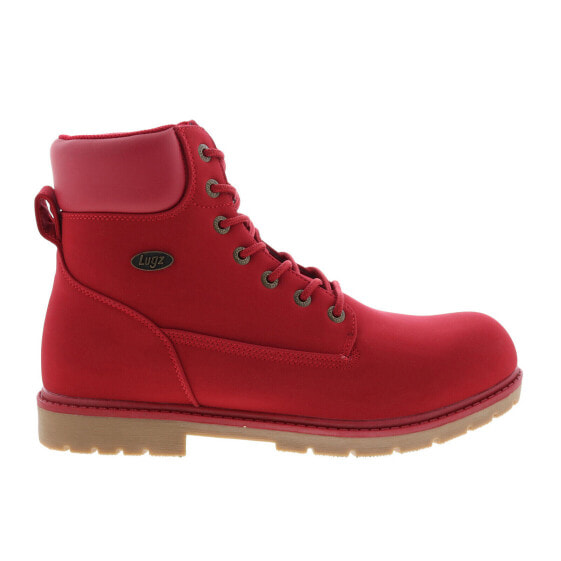 Lugz Brace HI MBRACHD-6080 Mens Red Synthetic Lace Up Casual Dress Boots 13