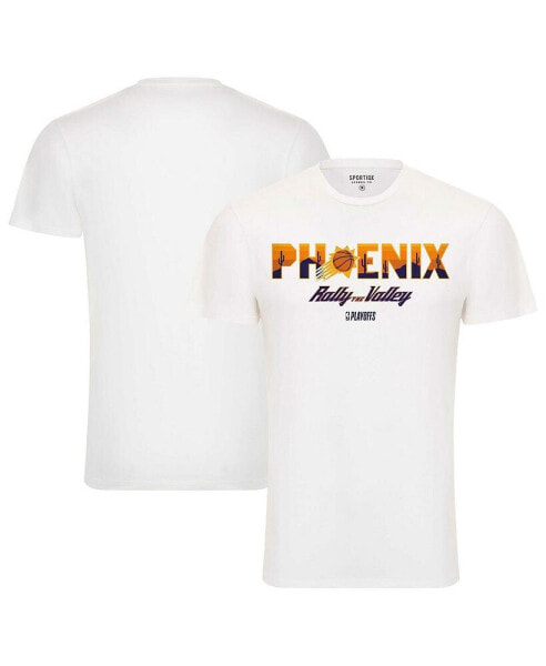 Men's and Women's White Phoenix Suns 2023 NBA Playoffs Rally the Valley Bingham T-shirt
