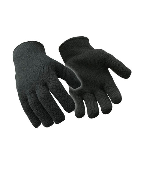 Перчатки вязаные из акрила RefrigiWear Heavyweight Loop Terry Knit черные (Упаковка из 12 пар)