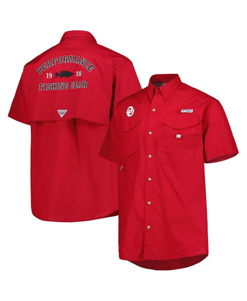 Men's Crimson Oklahoma Sooners Bonehead Button-Up Shirt