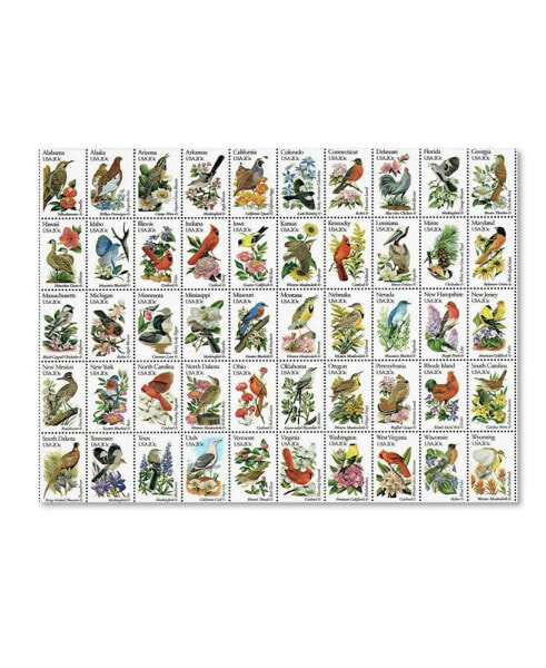 Vintage Apple Collection '50 Birds' Canvas Art - 14" x 19"